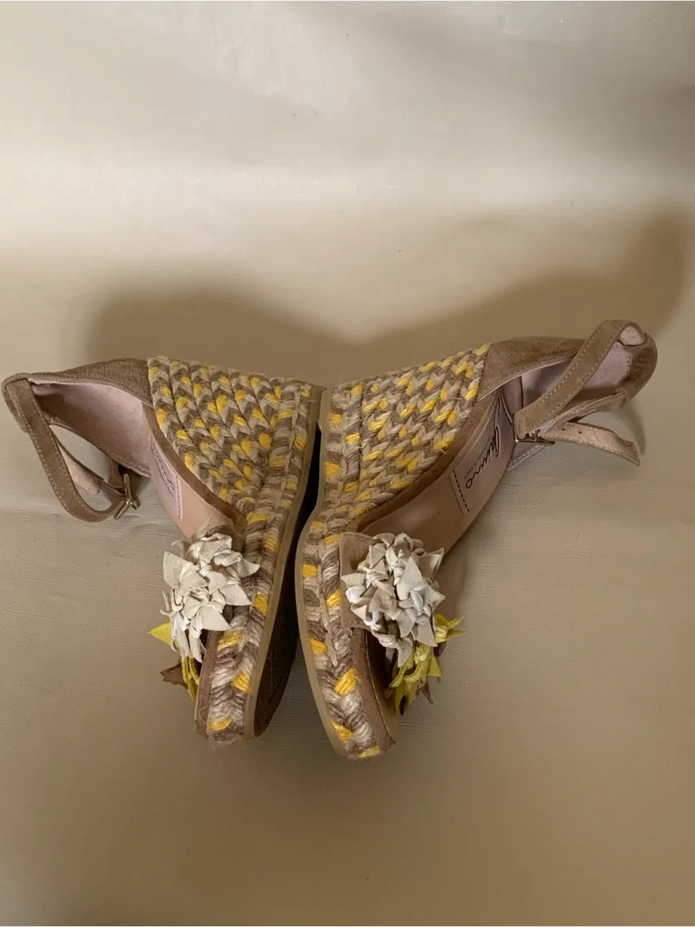 Gaimo Cessy Floral Wedge Espadrille Sandals EU 36/US 5 Preowned